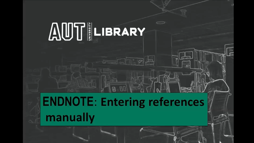 thumbnail for Entering References Manually video